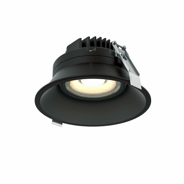 Dals Facet 6 Inch CCT Round Indoor/Outdoor Regressed Gimbal Down Light, Black RGM6-CC-BK